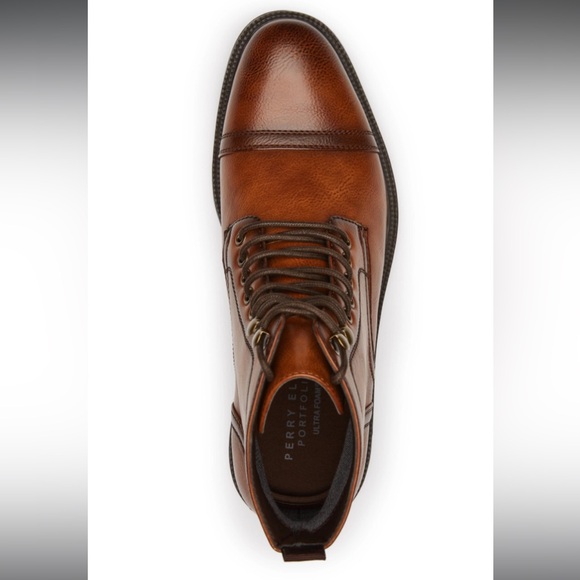 Brand New Men’s Perry Ellis Beacon Boot in Cognac size 9 - Picture 3 of 7